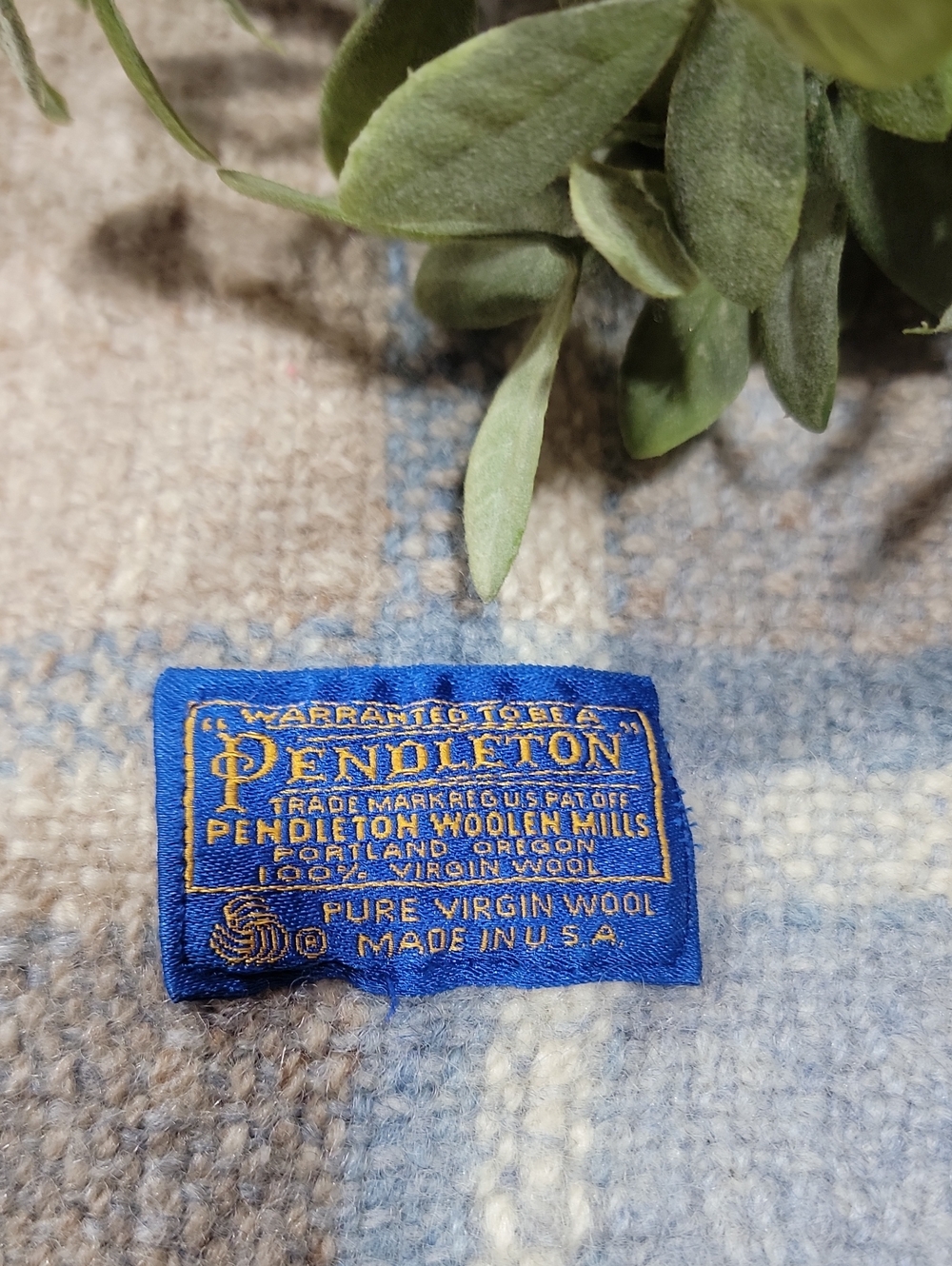 Vintage Pendleton Wool Plaid Throw Blanket